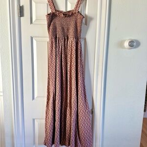 LOFT Floral Maxi Dress in Mauve